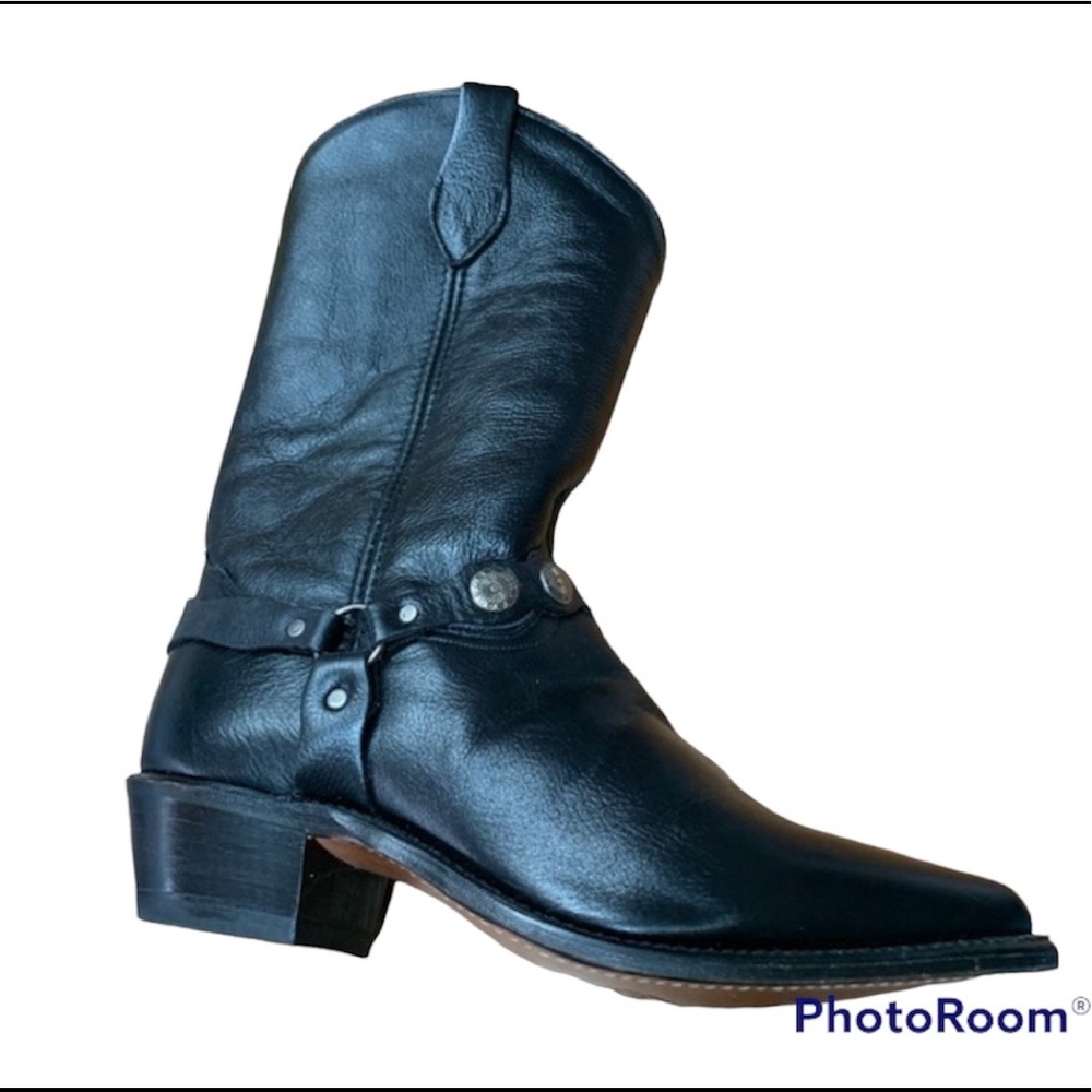 🛍️Abilene leather harness concho embellished boots